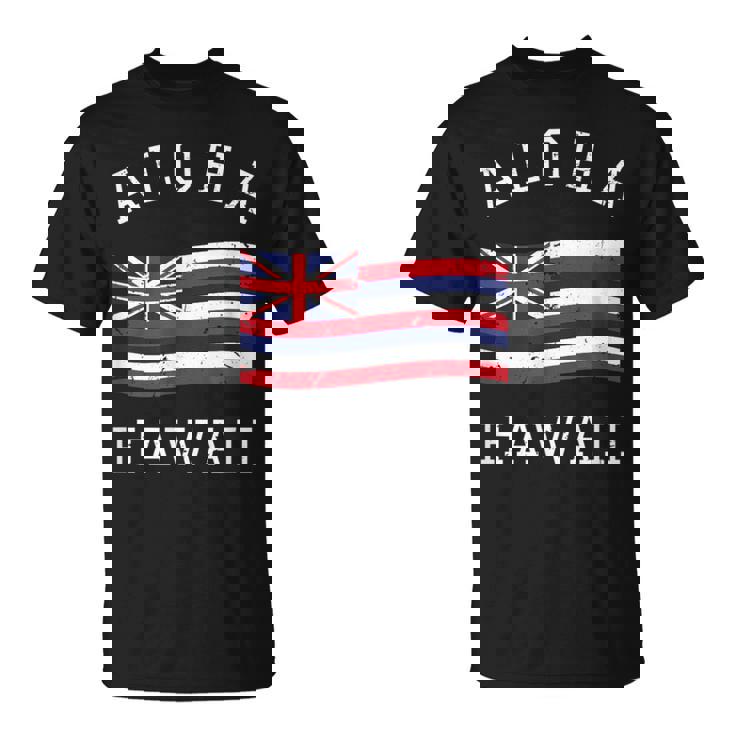 ヴィンテージ アロハ州 ハワイ国旗 ハワイアン 旗 メンズ レディース Tシャツ
