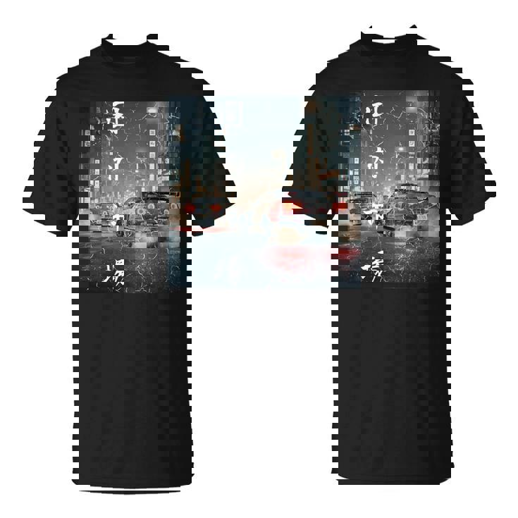 ヴィンテージ ディストレス Jdm レジェンド ドリフト レーシングカー 東京ストリート 長袖tシャツ Tシャツ