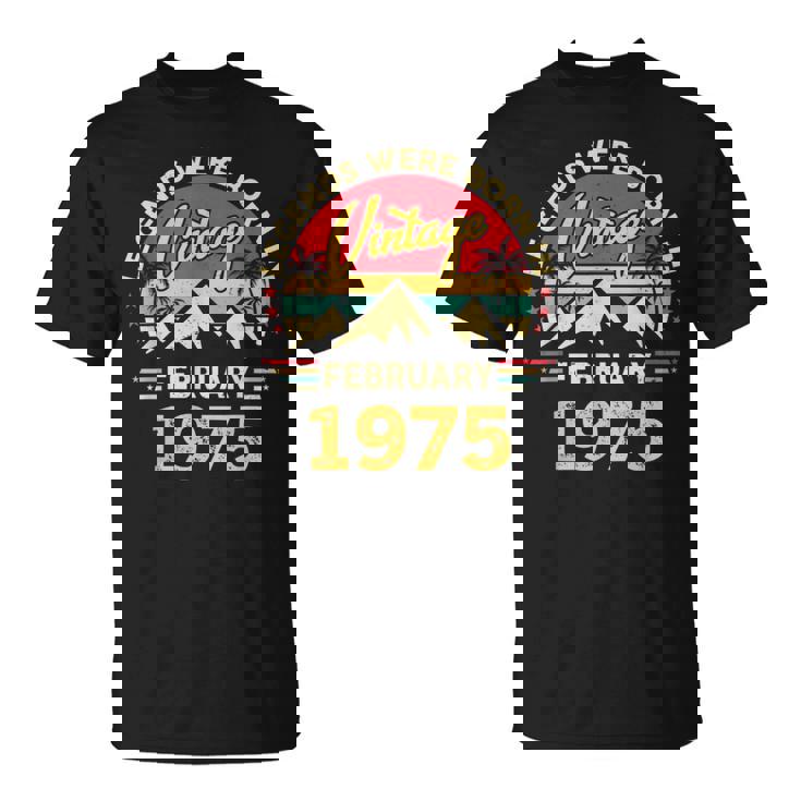 ヴィンテージ51歳の誕生日レジェンドは1975年2月に誕生しました。 Tシャツ
