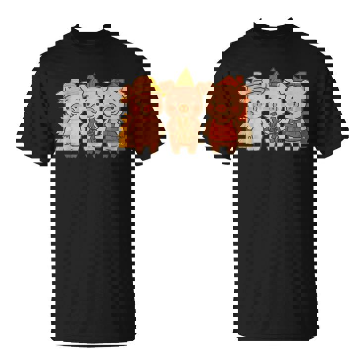 三匹の子ぶたのおとぎ話の絵本 Tシャツ