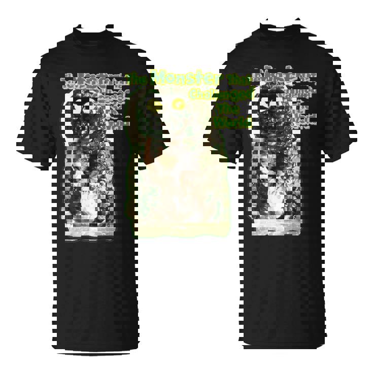 世界に挑んだヴィンテージクラシックホラーモンスター 長袖tシャツ Tシャツ