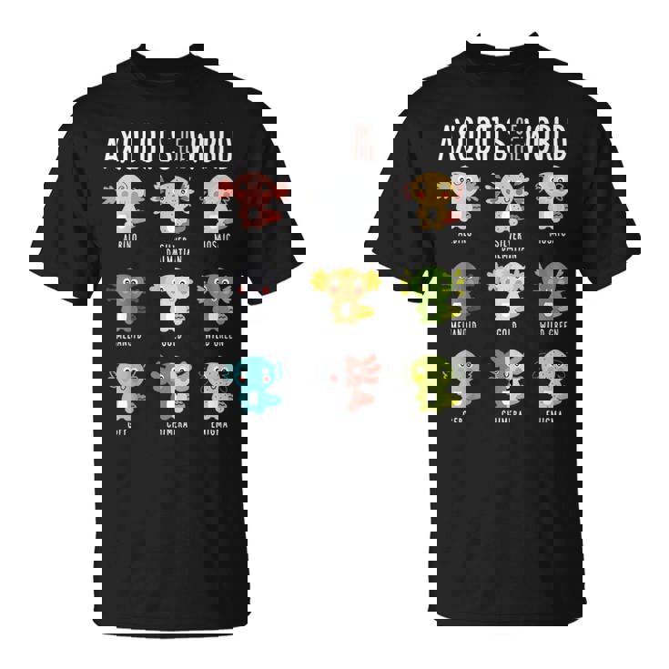 世界のウーパールーパー両生類動物好きカワイイ Tシャツ