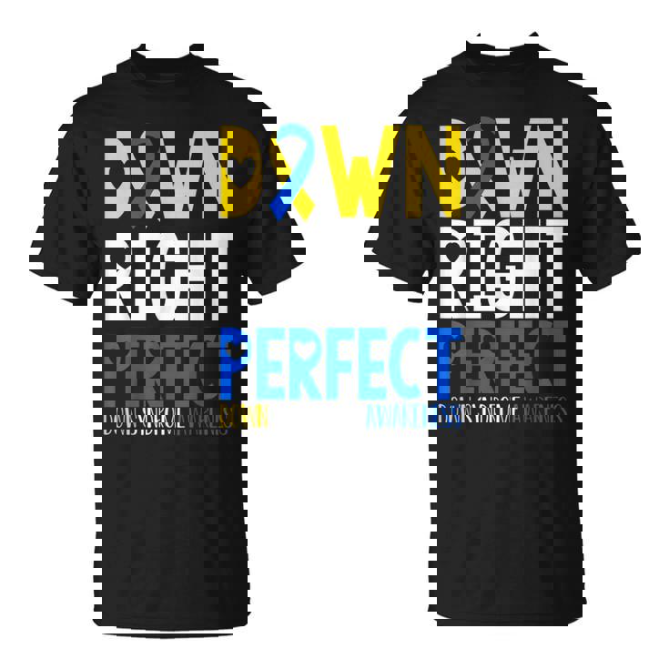 世界ダウン症啓発デーダウン右パーフェクトt21 Tシャツ
