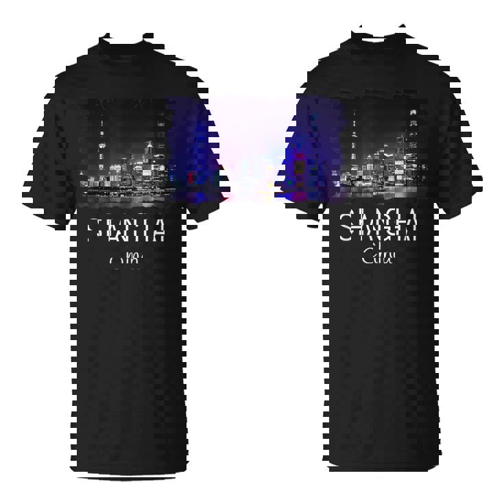 中国上海スカイライン 中国のお土産ギフト 上海 Tシャツ