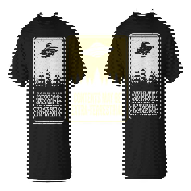 中身は地球外ufo 月曜日 宇宙人宇宙 Tシャツ