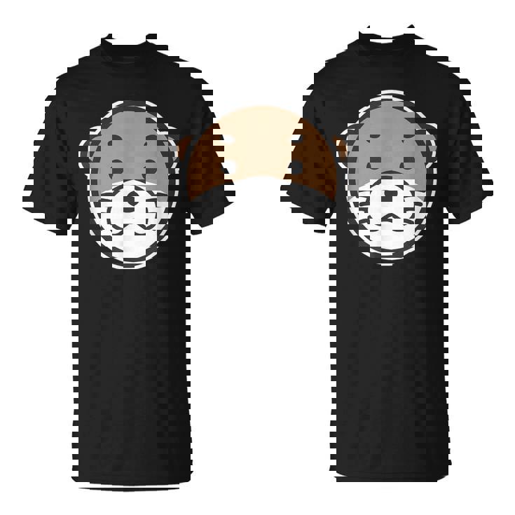 丸顔 カワウソ《コツメカワウソ》シンプル【どうぶつフレンズ】グッズ ゆるくて かわいい イラスト Tシャツ