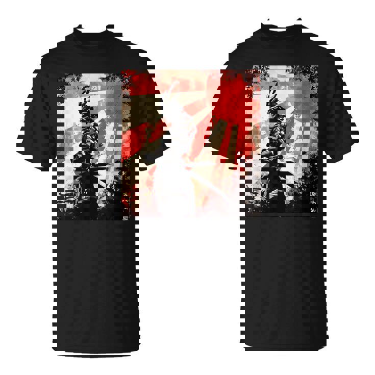 侍 日本のレトロアート 武士道 ヴィンテージ戦士 Tシャツ