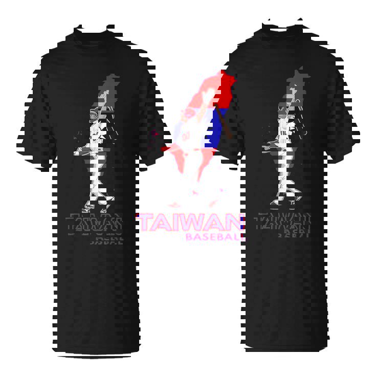 台湾野球ファン アジアリーグ台湾国旗マップアートギフト Tシャツ