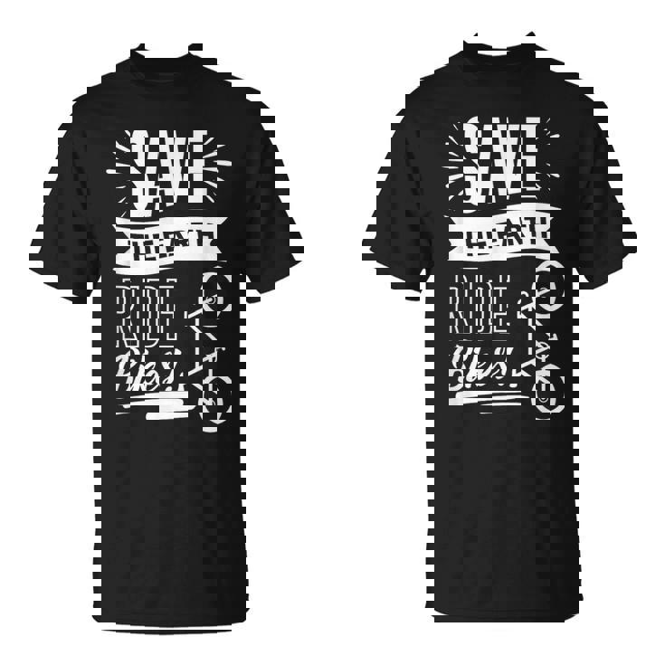 地球を救おう 自転車に乗ろう Tシャツ