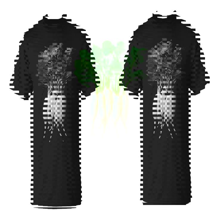 大根 野菜 グラフィックアート 大根 Tシャツ