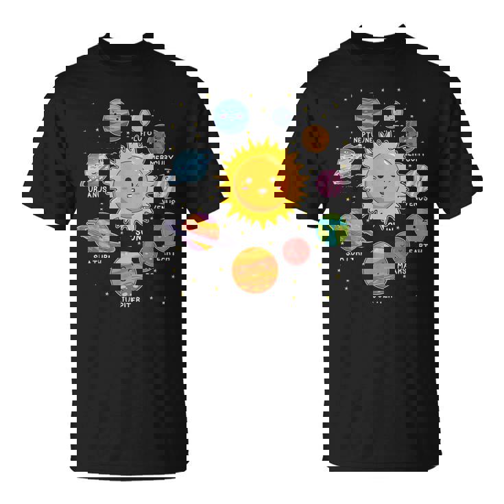 太陽系 惑星 宇宙 惑星 男の子 女の子 幼児 Tシャツ