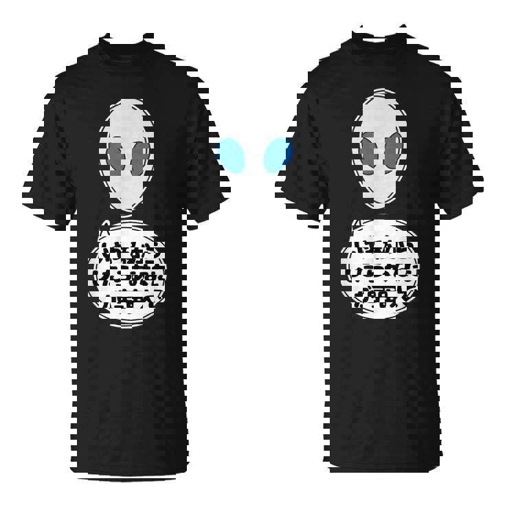 宇宙人 Alien エイリアン『いや私からしたらあなたが宇宙人で』（ナンカメンドクサイ）グレイ【ゆるフレンズ】面白い Tシャツ