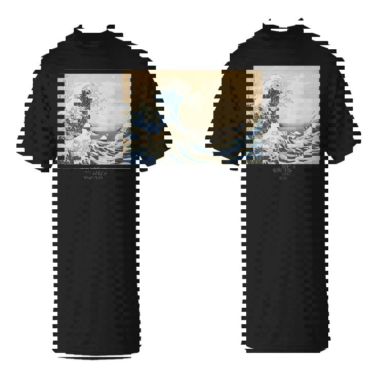 富士山、北斎、浮世絵、江戸時代、版画、お土産、日本旅行、日本美術、伝統、かっこいい、富嶽三十六景、和風 Tシャツ