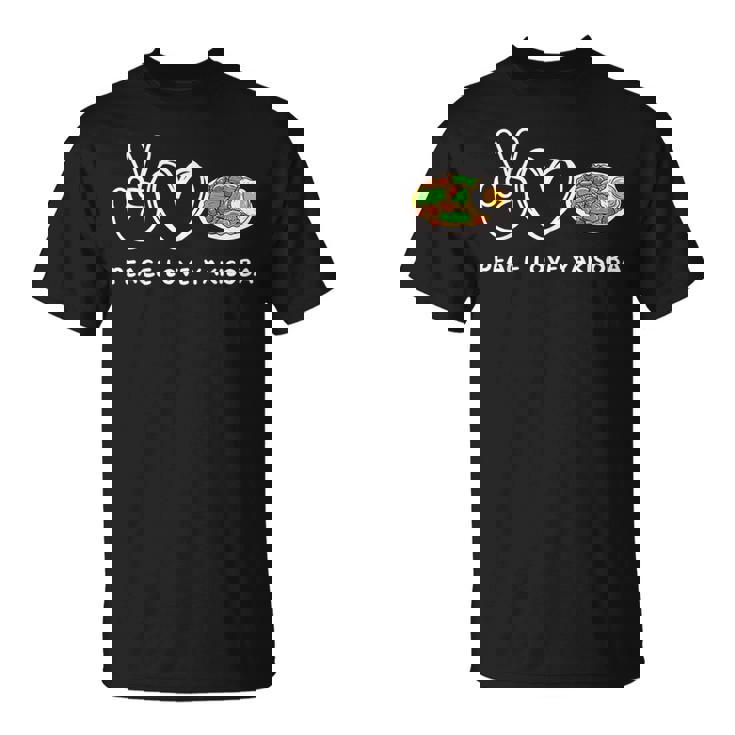 平和 愛 焼きそば レトロ 焼きそば 恋人 食べ物好き Tシャツ