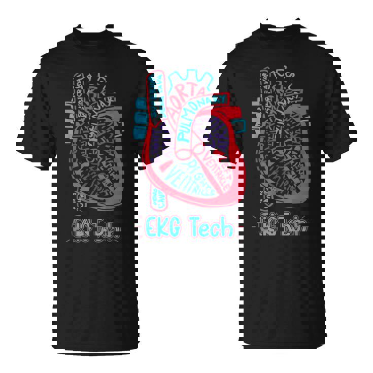 心電図技術者 心臓の各部位 看護師 循環器科 ギフト Tシャツ