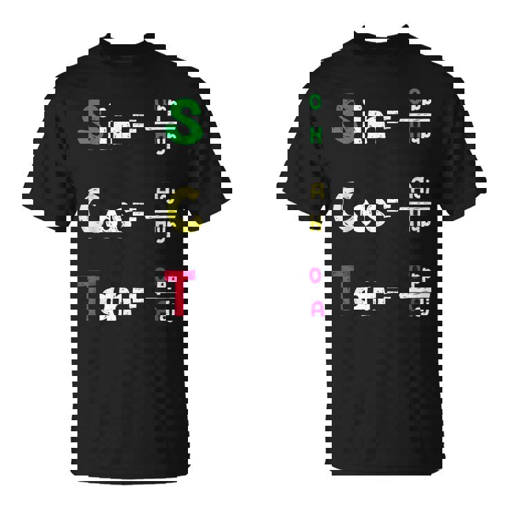 数学教師 三角法oh Cah Toa ジオメトリパロディ Tシャツ