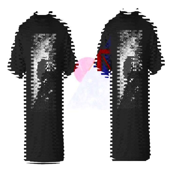 日本とオーストラリアの国旗 日本オーストラリア。 Tシャツ