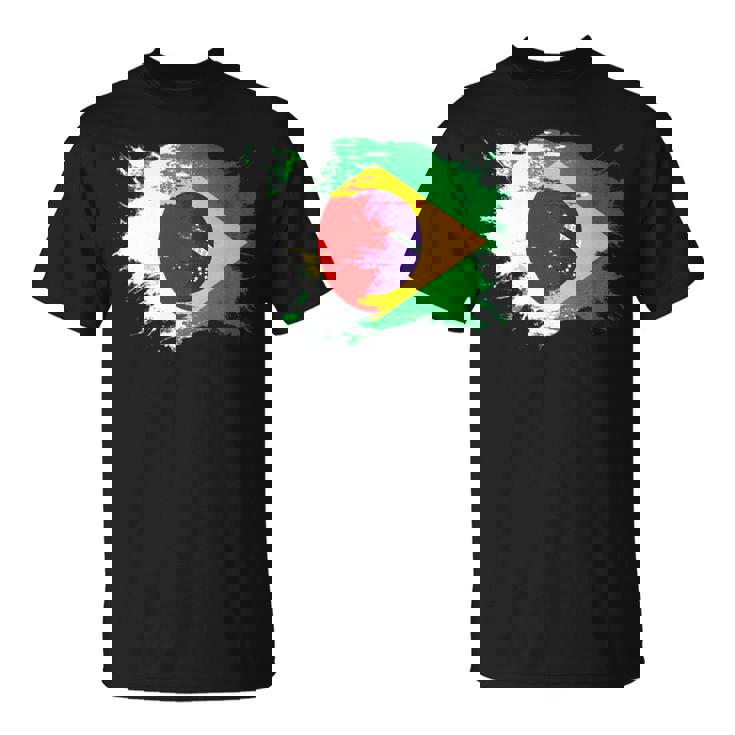 日本とブラジルのdnaヘリテージフラッグ 長袖tシャツ Tシャツ