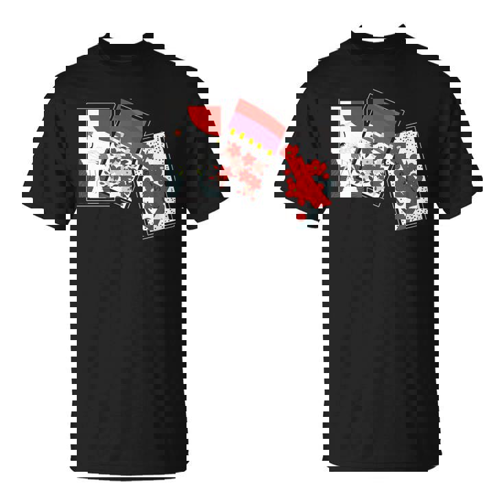 日本の伝統工芸品 花札 男性 女性 長袖tシャツ Tシャツ