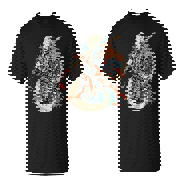 日本アート 蛇 忍者 浮世絵 アニメスタイル サムライスネーク Tシャツ