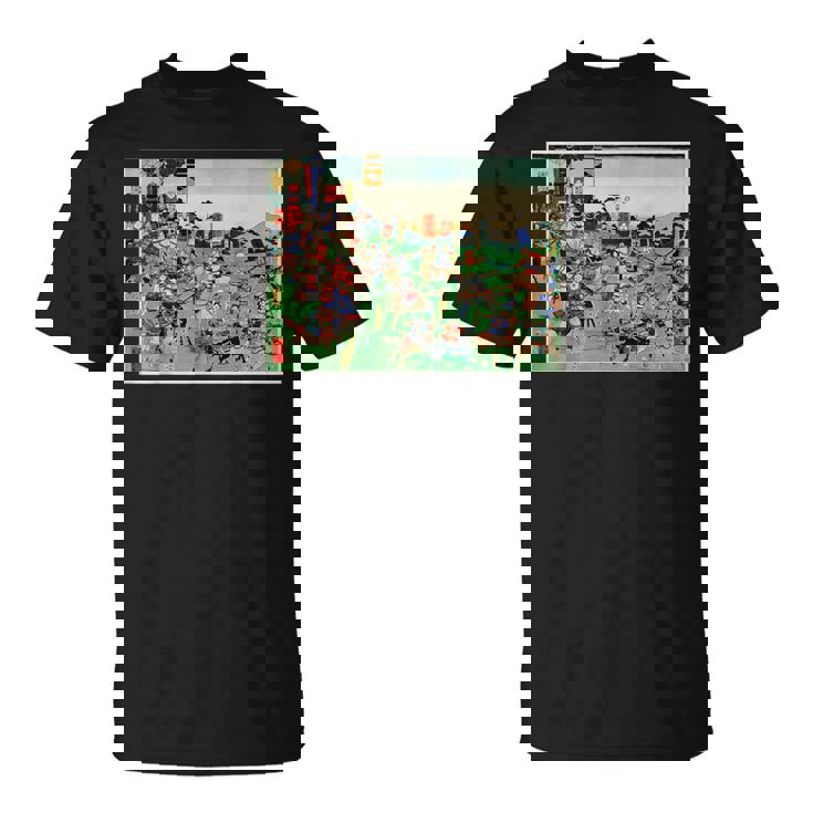 日本レトロアート 歌川国吉 2陸軍の戦い Tシャツ
