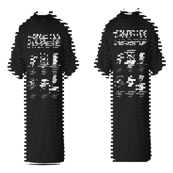 暇なときにすること面白いホッケー愛好家 Tシャツ