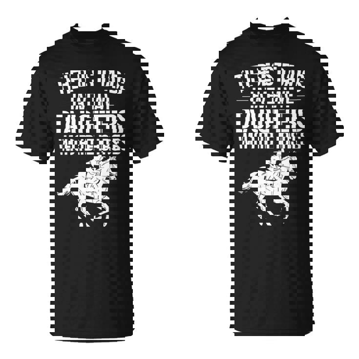 最高の父親には馬に乗る娘がいる 長袖tシャツ Tシャツ