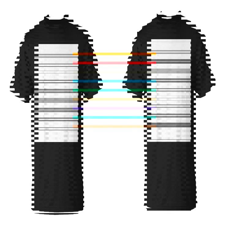 東京の地下鉄 カラー 色 ボーダー 鉄道【電車ファン】【変なデザイン屋さん】メトロ 面白い ポップ デザイン Tシャツ