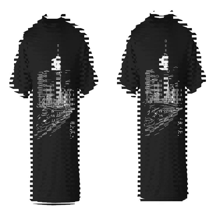東京スカイラインジャパン ランドマーク スカイツリー 東京タワー 新幹線 Tシャツ