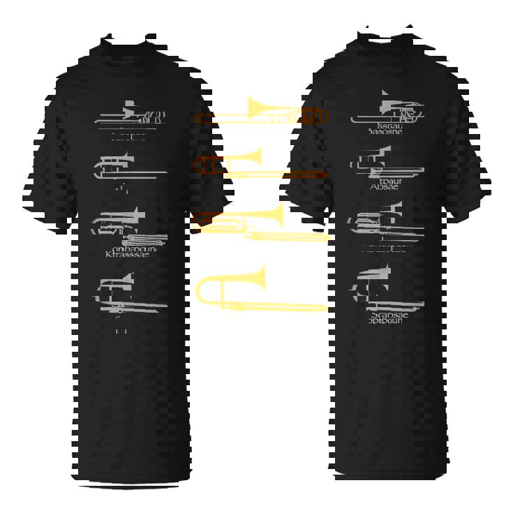 様々なトロンボーンタイプ トロンボーンギフト Tシャツ