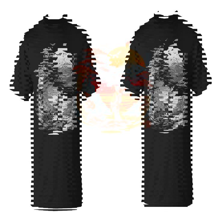 浮世絵 アート 神奈川 ヴィンテージ 和 タトゥー アート グラフィック Tシャツ