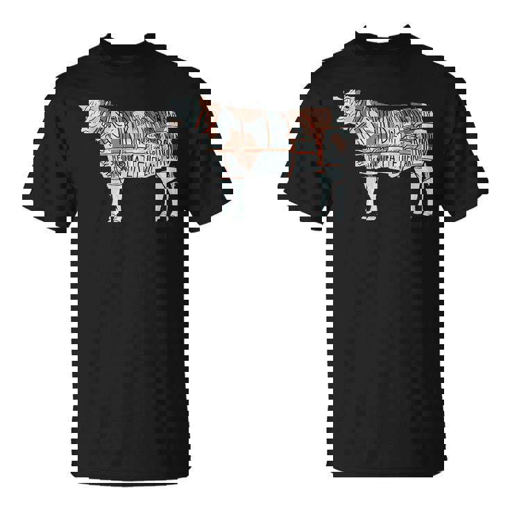 牛肉の部位 面白いtシャツ 焼肉 Bbq 牛 グルメ メンズ おもしろ 面白い 服 オリジナル グッズ ネタ イラスト Tシャツ