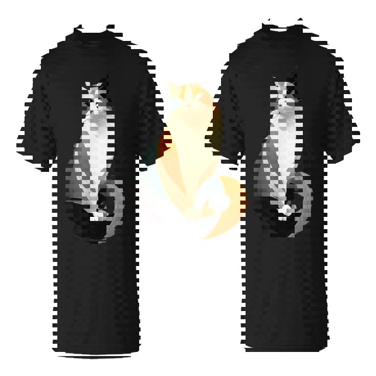 猫 幾何学が描く色彩とラインが生み出すモダン デザイン 6 Tシャツ
