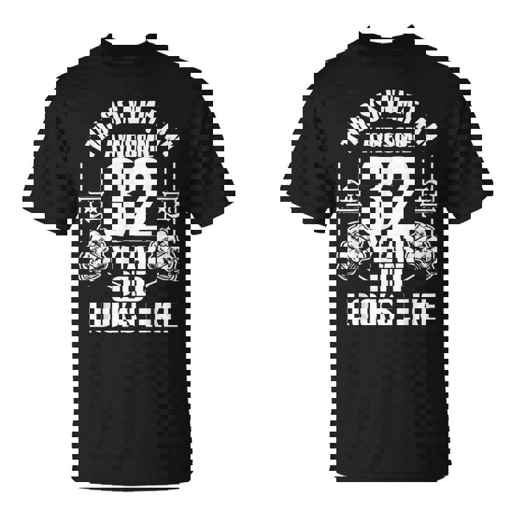 男性、女性、32歳の誕生日への32歳の誕生日プレゼント Tシャツ