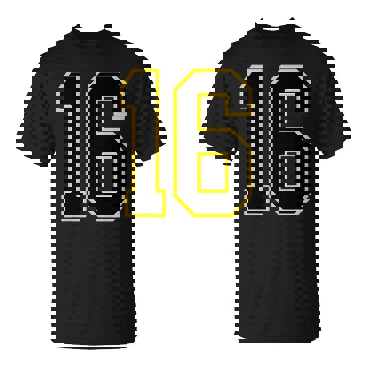 番号 16インチ ブラック Tシャツ