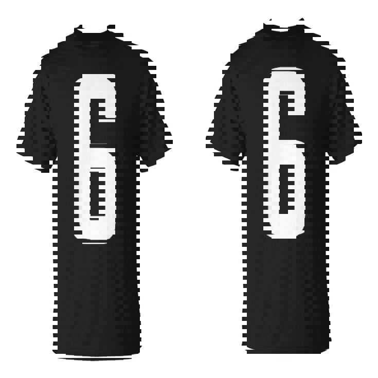 番号 6インチ ホワイト Tシャツ