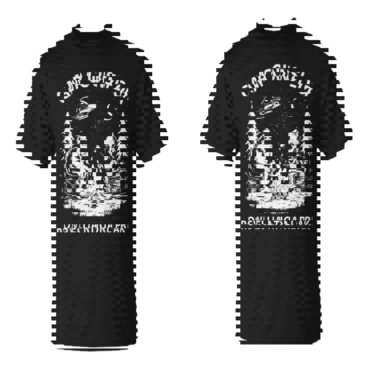 皮肉なサマーキャンプカウンセラー エイリアン国立公園 ロズウェル Tシャツ