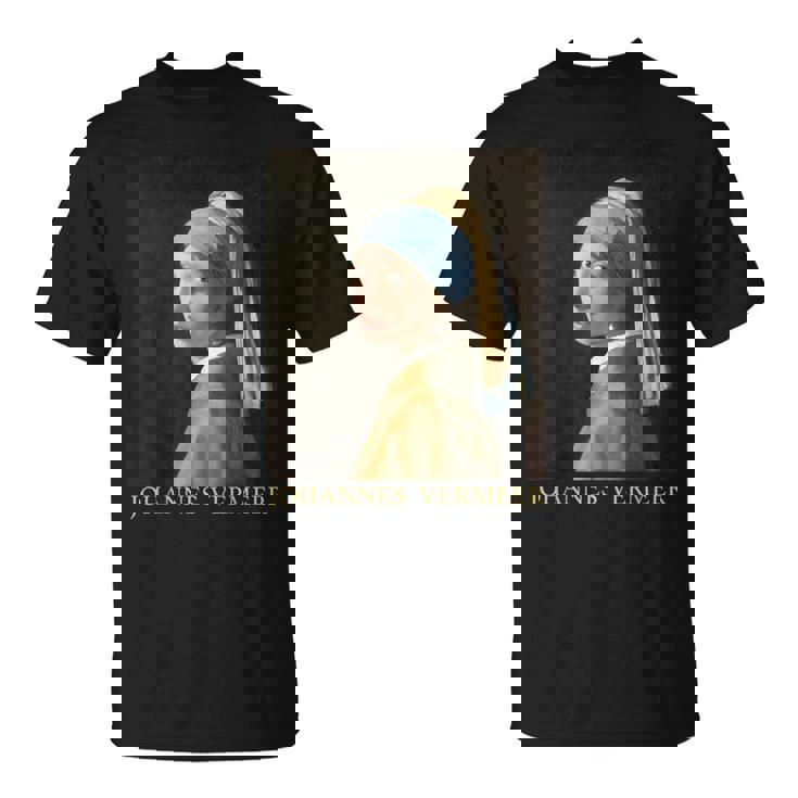 真珠の耳飾りの少女／フェルメール（記名）【世界の名画】Johannesermeer 美術館アート Tシャツ