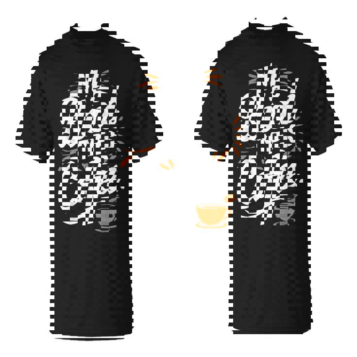 私の血液型はコーヒーです Tシャツ