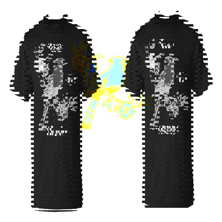 私はウクライナの旗と共に立つ ウクライナを支持する Tシャツ