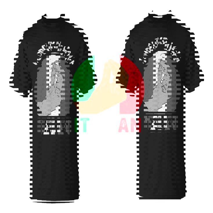 私は流暢なイタリア語を話します、イタリアの手のジェスチャー、私はイタリアが大好きです Tシャツ