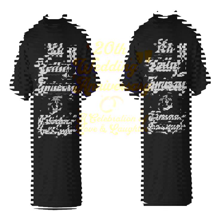 結婚20周年 夫婦 結婚20年 お祝い 長袖tシャツ Tシャツ