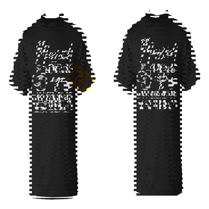 結婚40周年記念アパレル カップル 夫 妻 40 Tシャツ