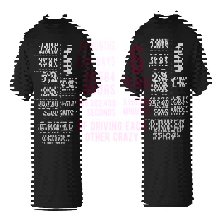 結婚6年 おもしろい 結婚6周年 Tシャツ