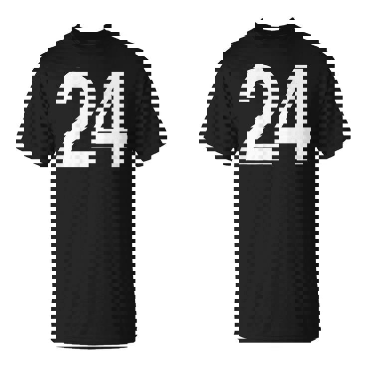 背番号24 番号付きシャツ番号 Tシャツ