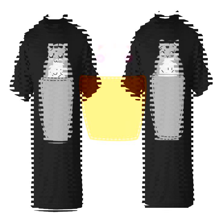 胸ポケットにハムスター 長袖tシャツ Tシャツ