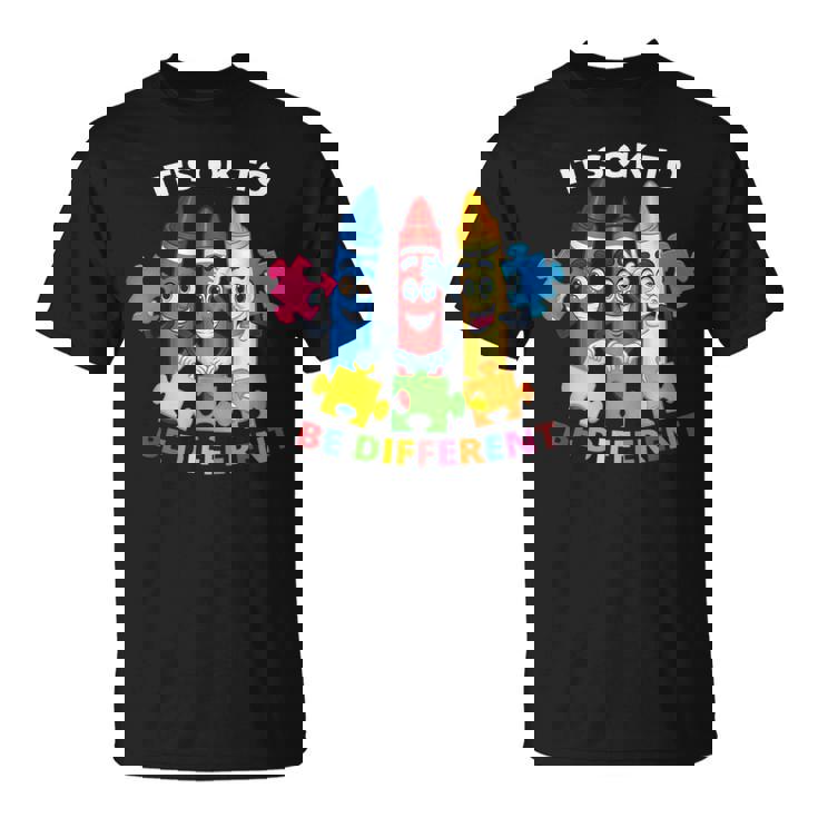 自閉症の認識 違ってもいい 自閉症の青 Tシャツ