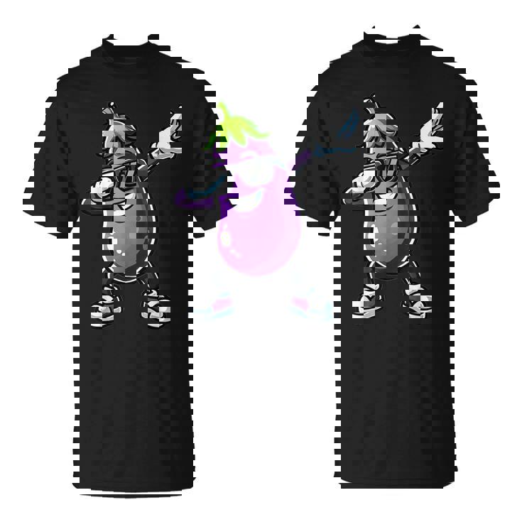 茄子を軽くたたく面白い野菜ギフト ナス付き Tシャツ