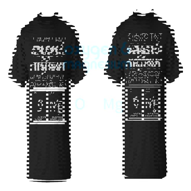 酸素 マグネシウム お出かけ 科学 Omg おもしろ化学 オタク Tシャツ