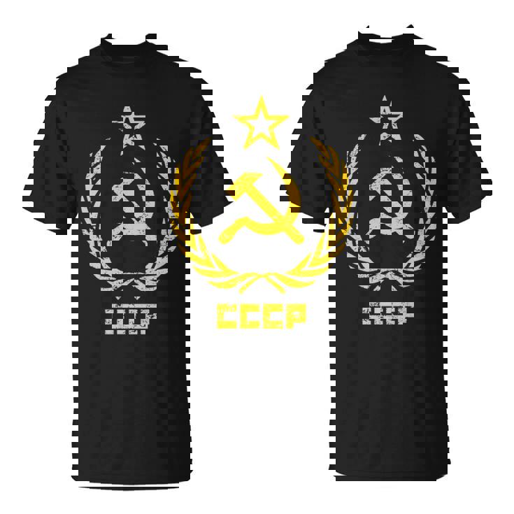 鎌と槌の星cccpソビエト連邦 長袖tシャツ Tシャツ
